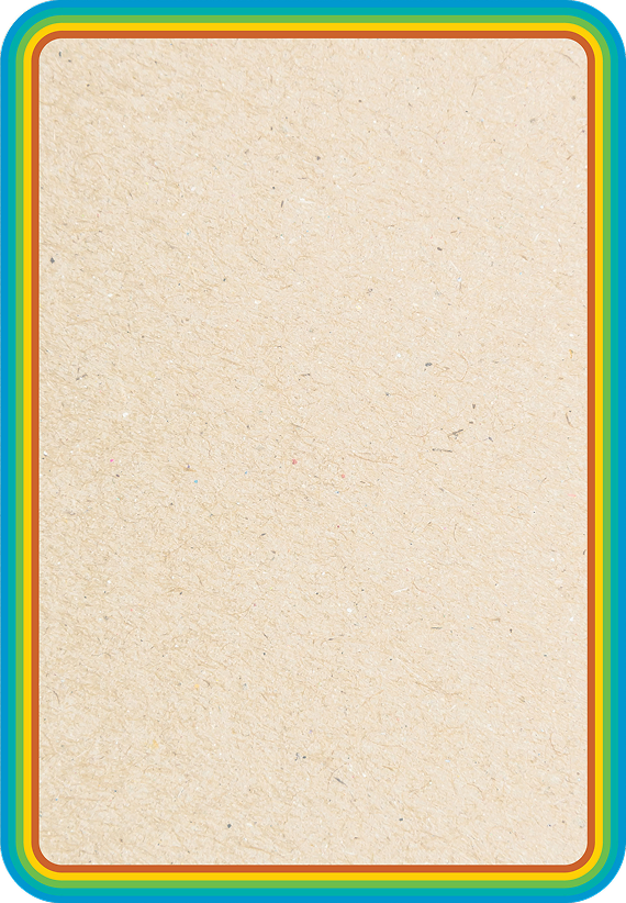Beige textured paper with a colorful border