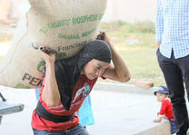 Organic coffee farmers. Fair trade coffee beans from cooperatives in Chiapas, Mexico. 