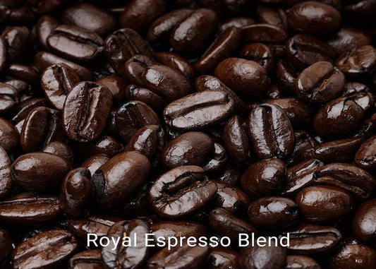 Organic, fair trade coffee, Royal Espresso Blend. Order online!