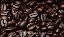 Load image into Gallery viewer, Organic, fair trade coffee, Royal Espresso Blend. Order online!
