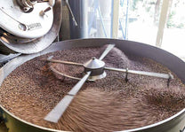 Fresh-roasted, organic, fair trade coffee.