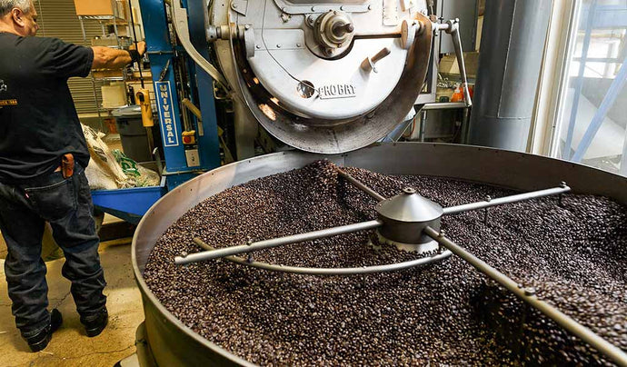 Fresh-roasted, organic, fair trade coffee.